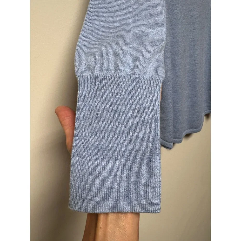 NIC + ZOE Vital V-Neck Sweater, Light Blue, Sz L